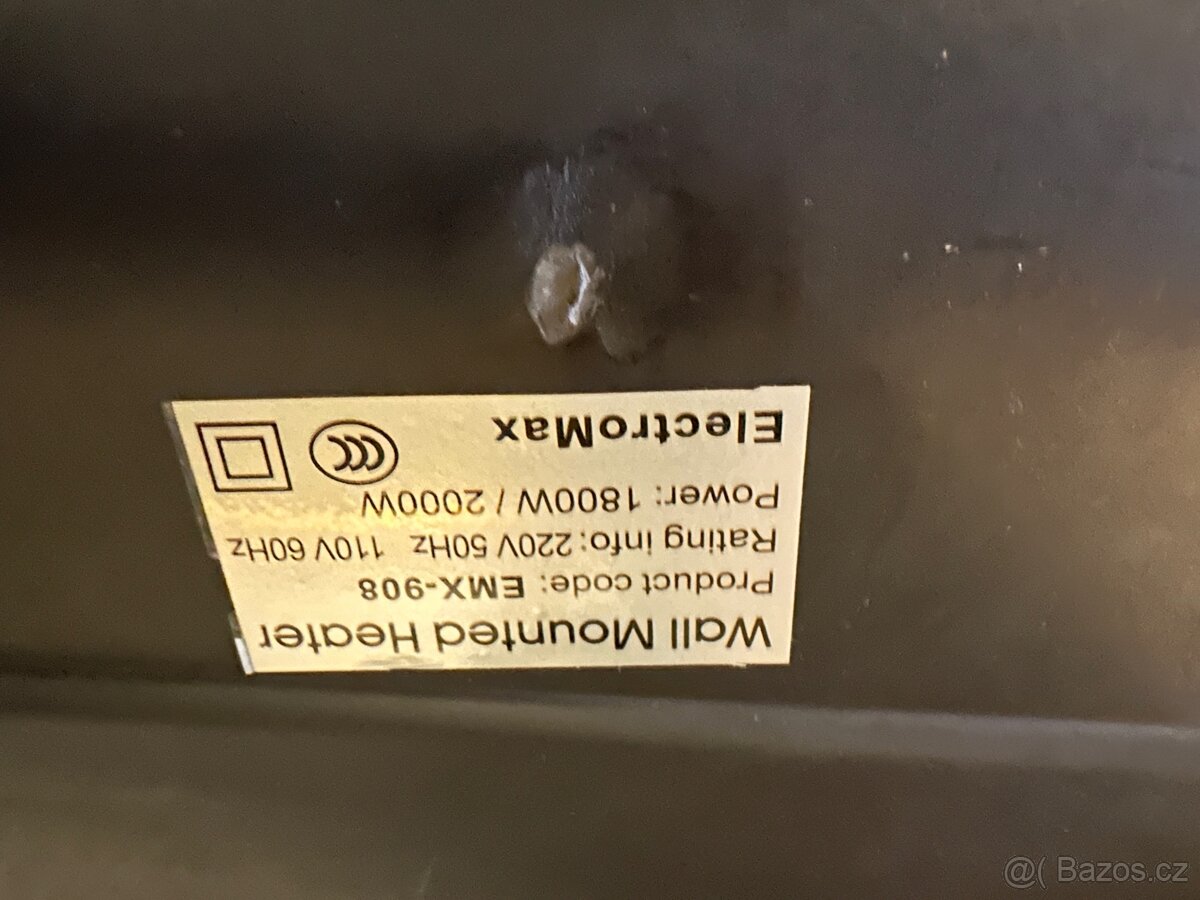 Nástěnné elektrické topidlo - 5