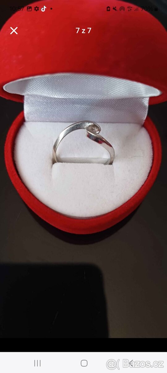 Prsten z bílého zlata - 5