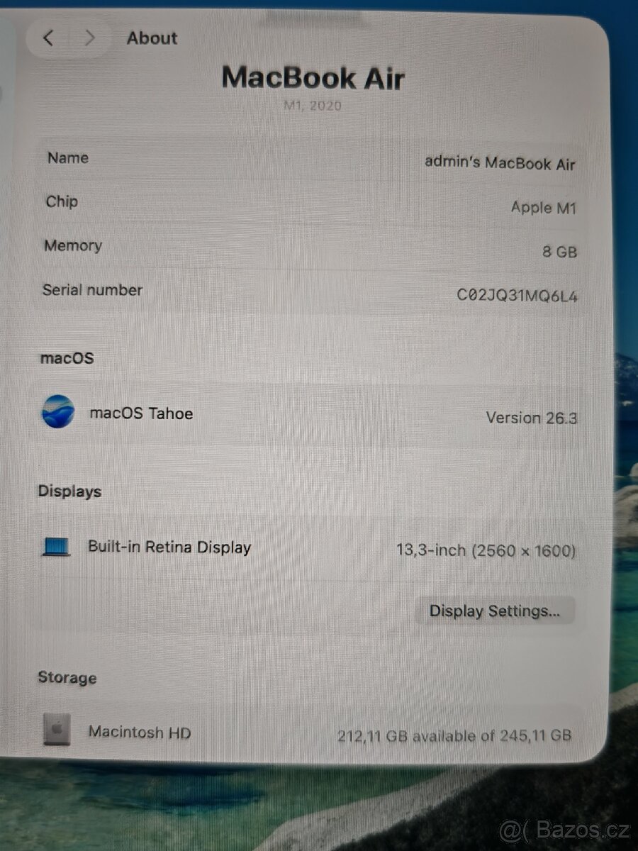 Macbook Air 13, M1, 8 gb ram / 256 gb, cz - 5