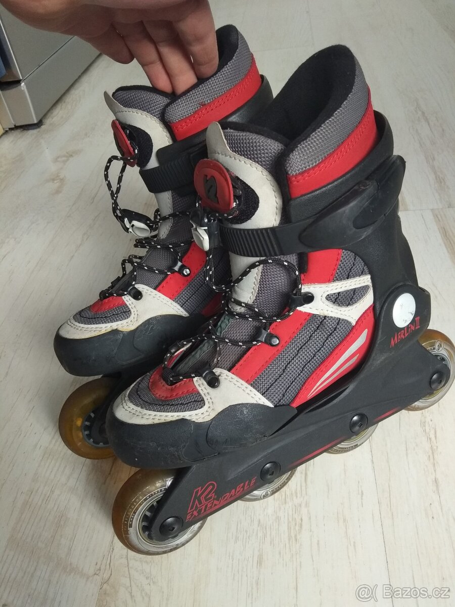 Kolečkové brusle K2. Vel 32,5-34,5. - 5