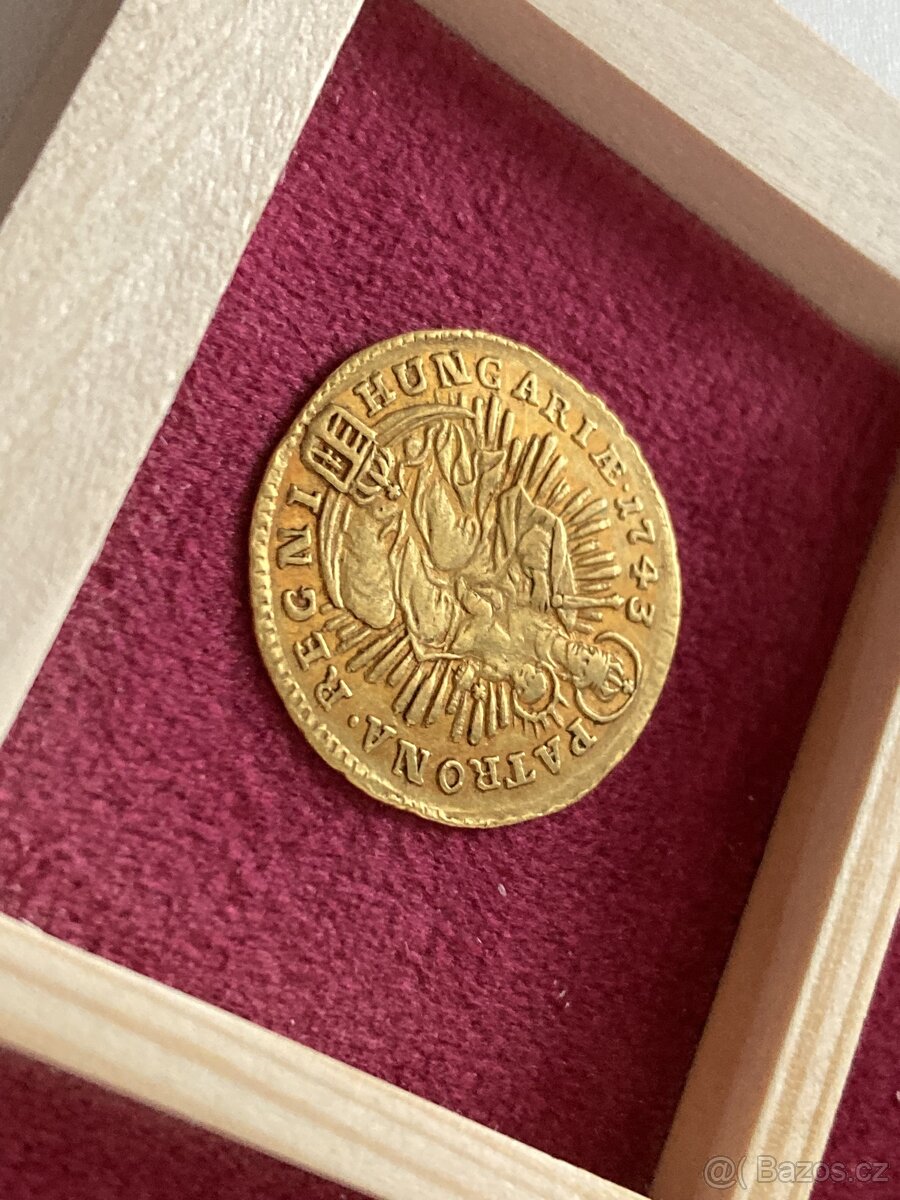 Zlatý Dukát Marie Terezie 1743 KB vzácný a hledaný - 5