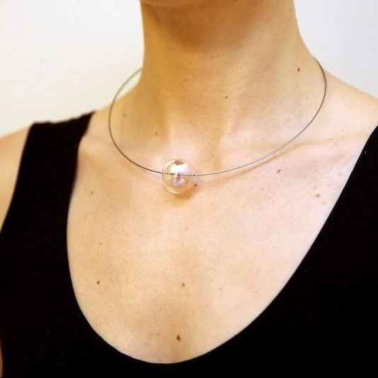 Orig. skleněný náhrdelník, Ko-ra-le, sleva 590 Kč - 5