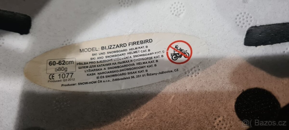 Snowboardová helma Blizard Firebird, vel. 60-62cm - 5