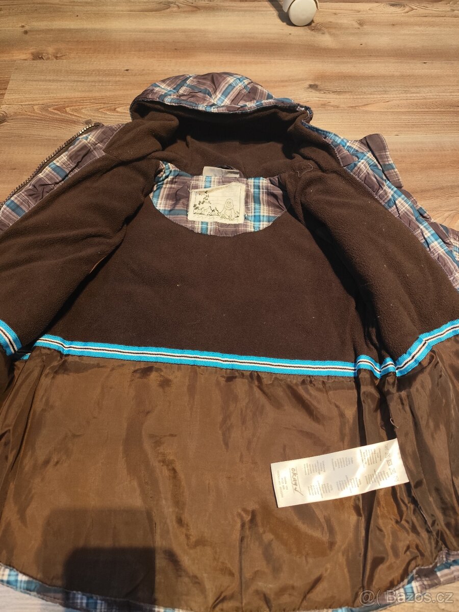 Teplá zimní bunda 104 hnědá - 5