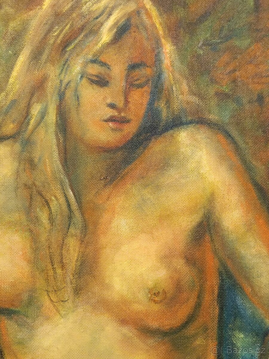 Obraz EAB 1971, AKT ve vodě, olejomalba 83x63 - 5