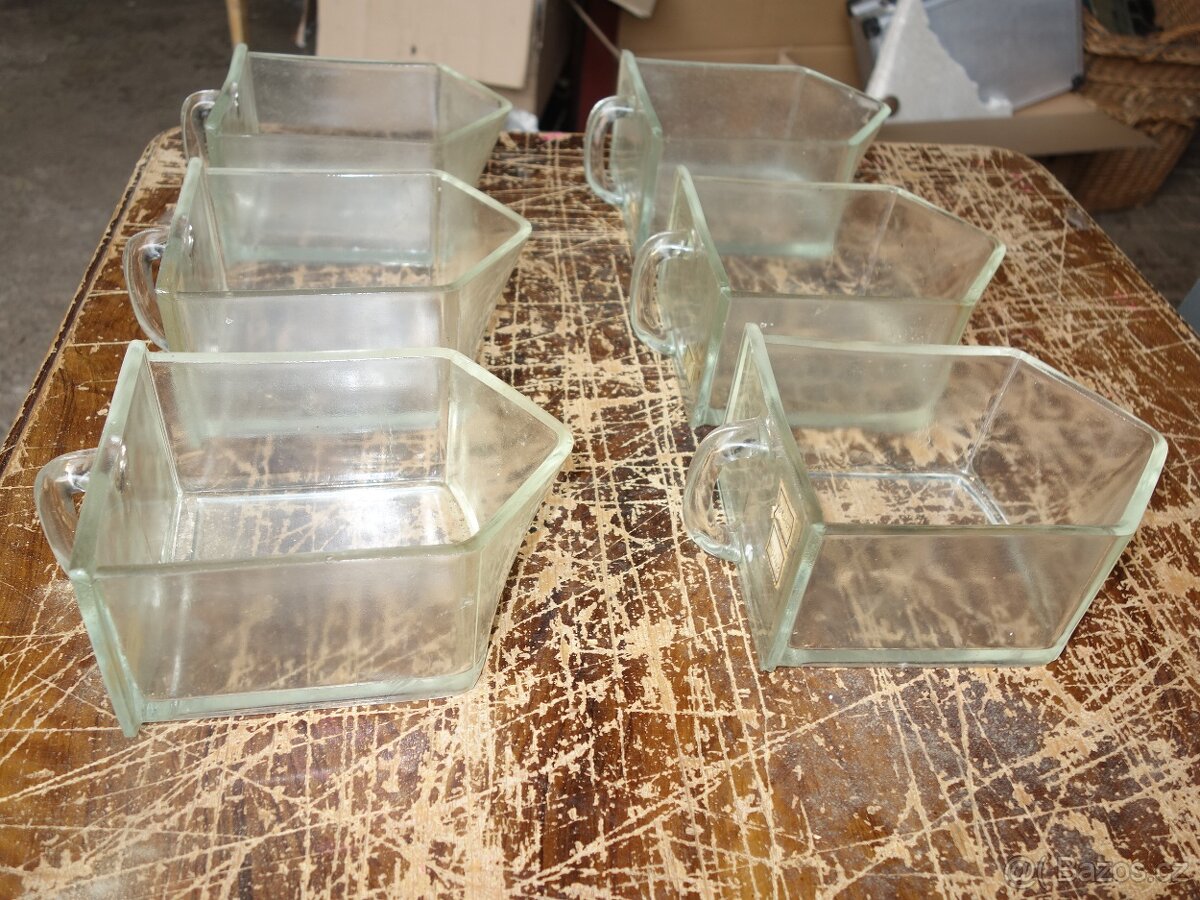 Skleněné kořenky, dozy, stejné, 6 kusů - 5