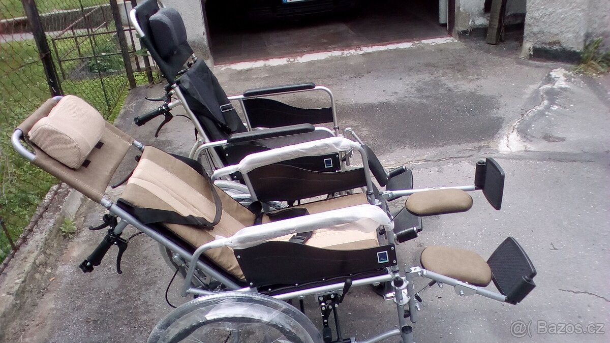 INVALIDNÍ VOZÍK-45 CM,POLOHOVACÍ 90°-ZASÍLÁM PO ČR - 5