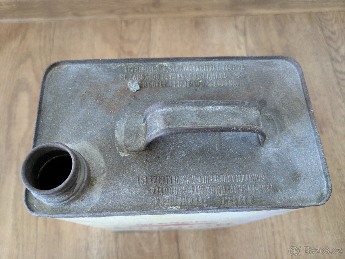 Stará plechovka Mobiloil - ORIGINÁL - 5