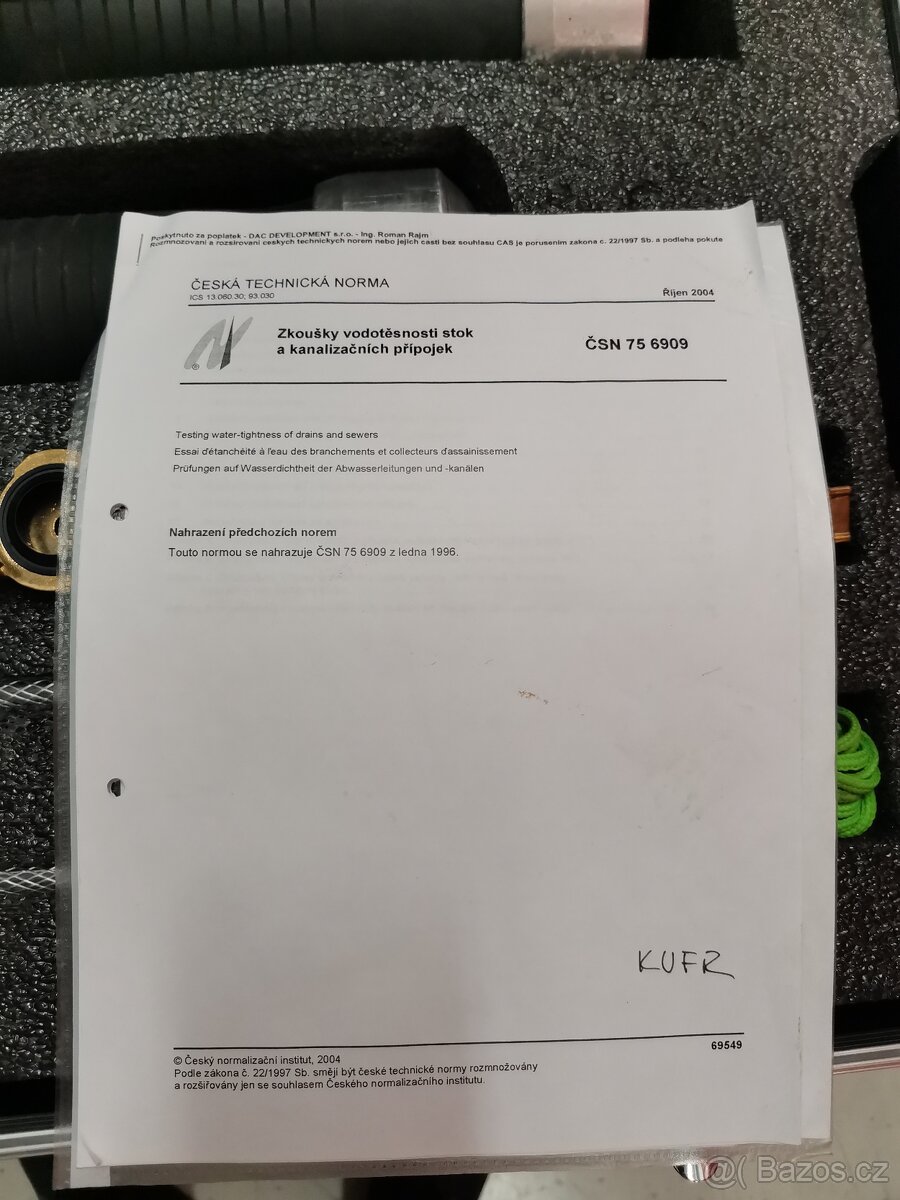 Zkušební souprava pro zkoušky těsnosti potrubí - 5