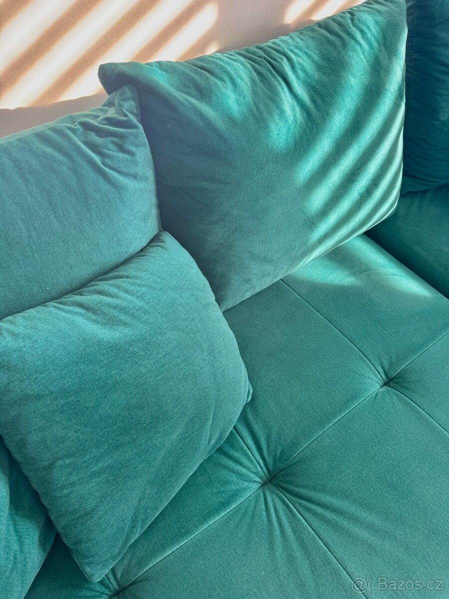 Sedací rohová souprava zelená - 5