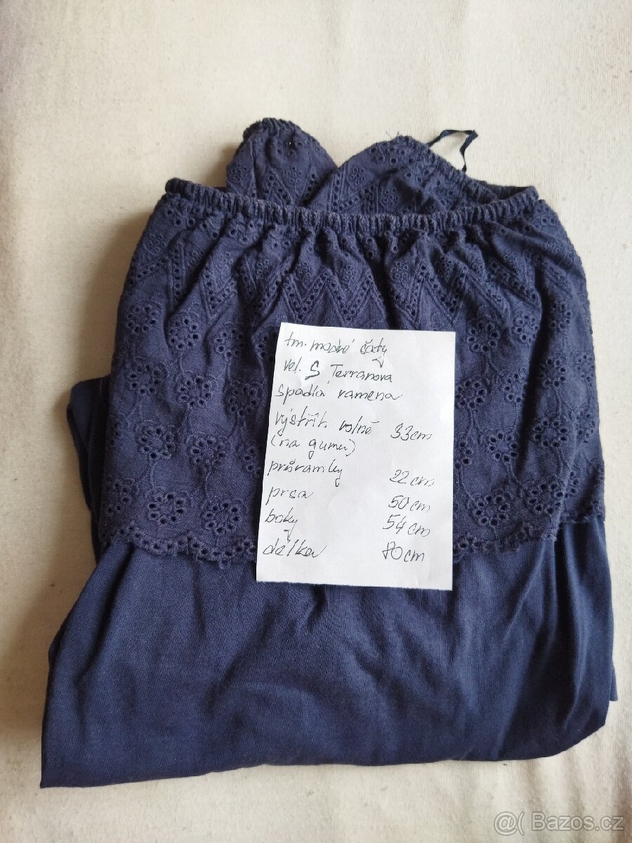 Tmavě modré šaty vel.S - 5