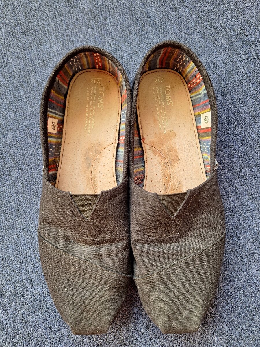 Obuv mokasíny espadrilky nazouvací boty Toms vel. 45 - 5