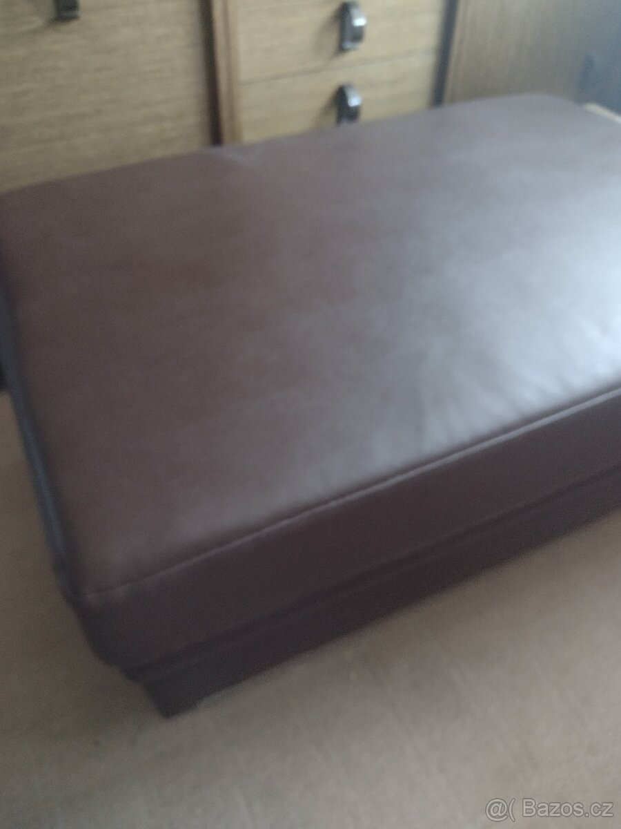 VELKÝ KOŽENÝ TABURET - 5