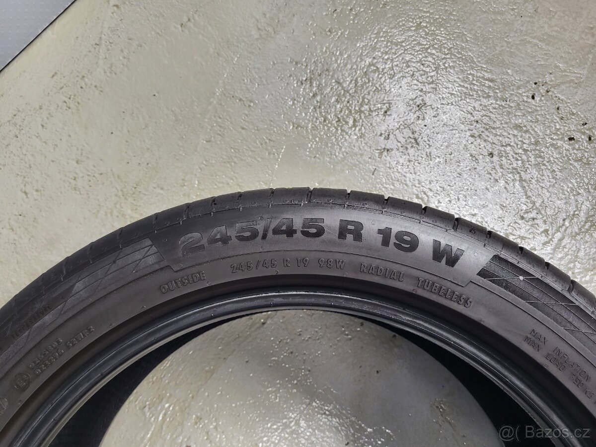4x 245/45r19 letní pneu Continental - 5