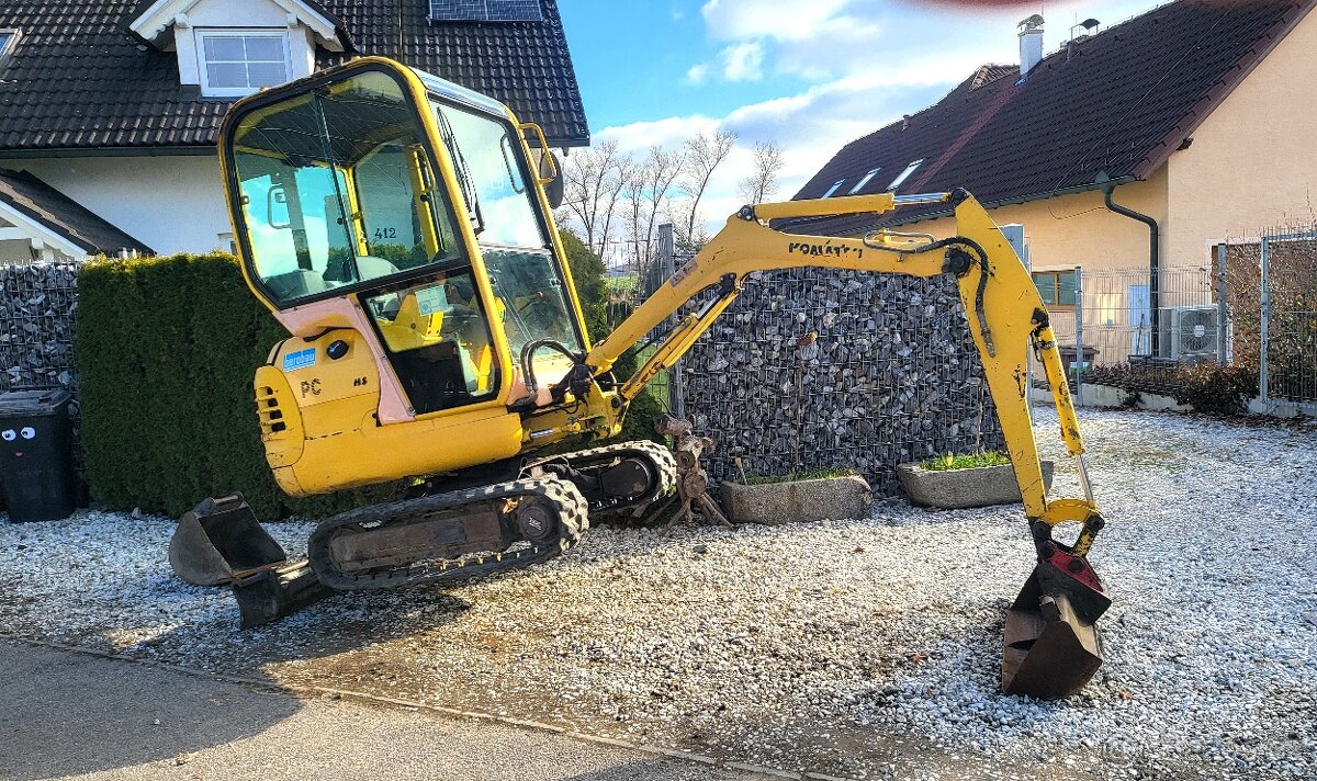 Minibagr Komatsu, rozšiřovací, rychloupínák, 2 lžíce, atd. - 5