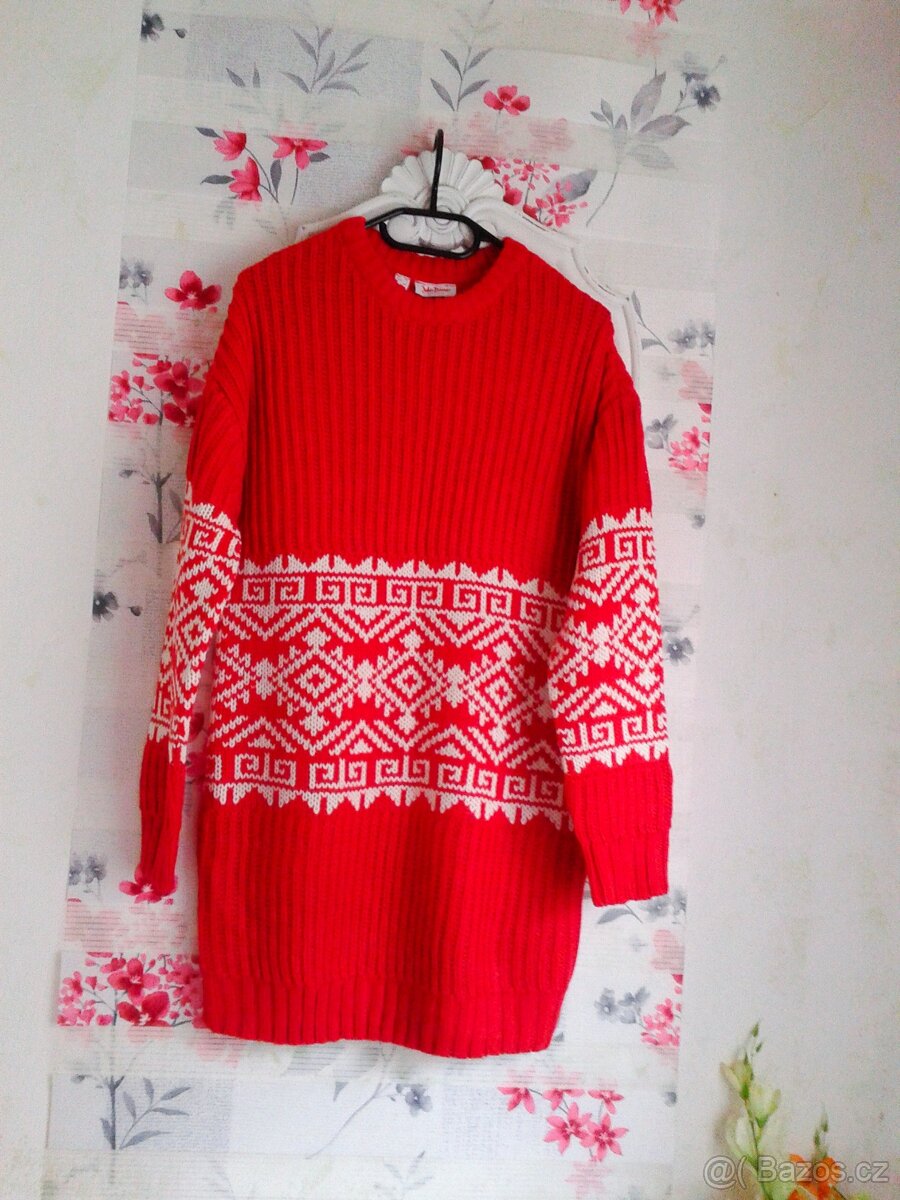 Delší zimní svetr 38/40 - 5