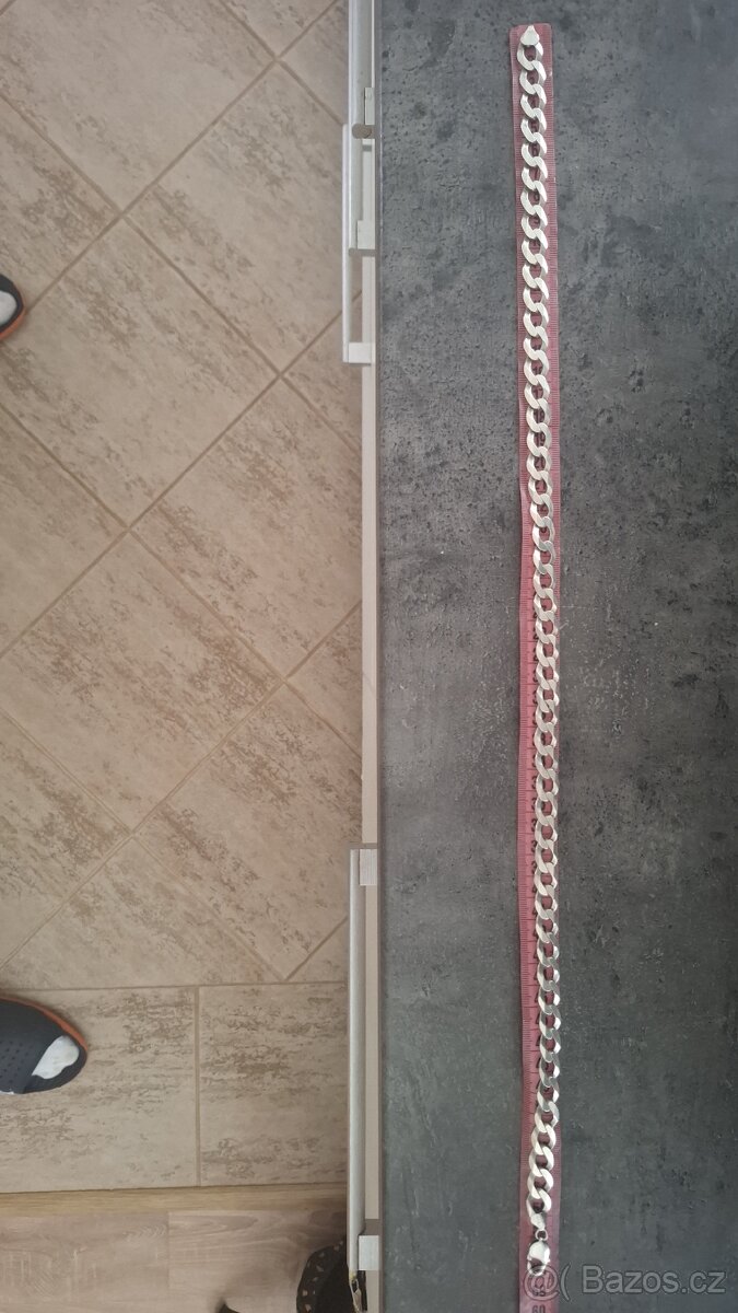 Masivní stříbrný řetěz ryzost 925/1000 - 5