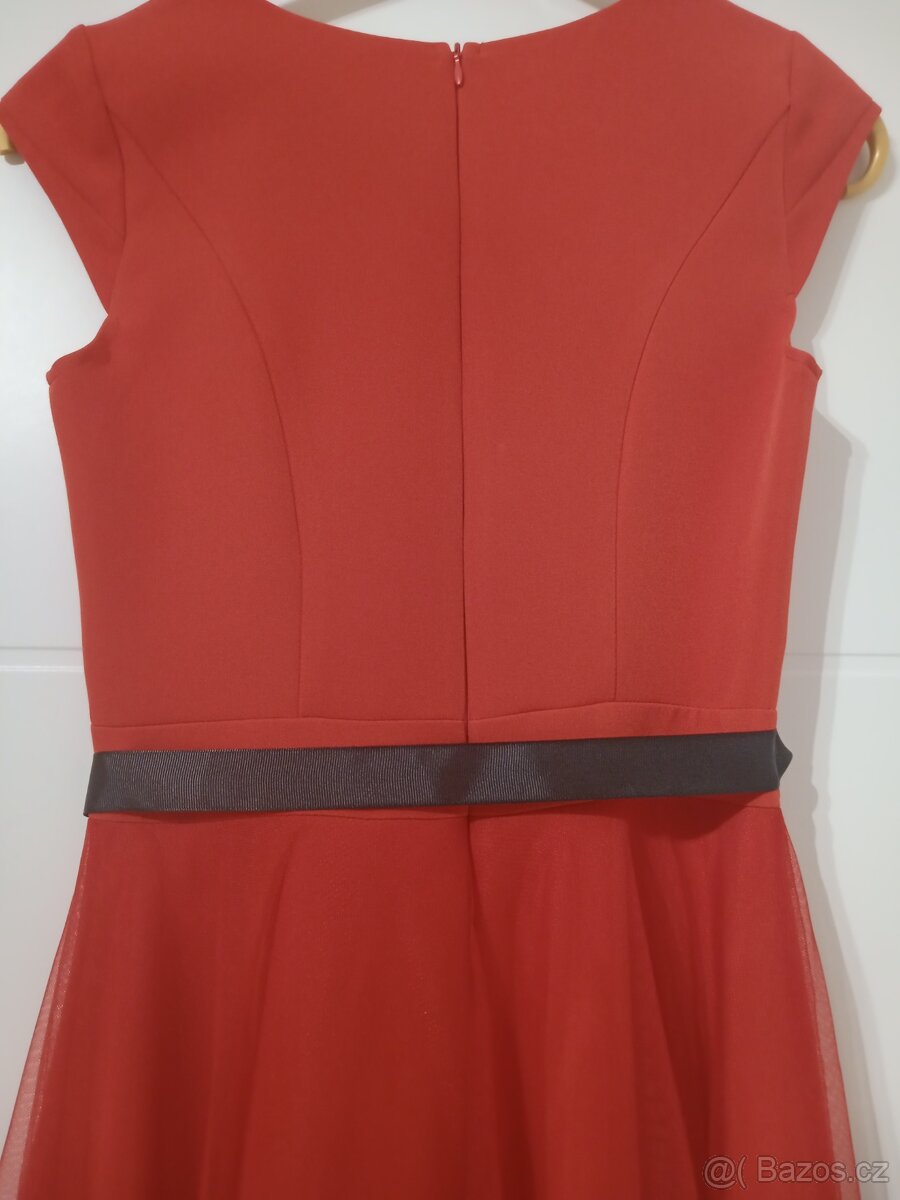 Červené šaty Bára styl - 5