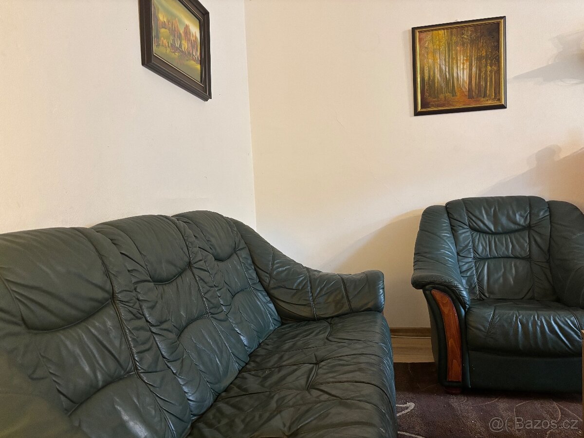 Celokožená sedací souprava - 5