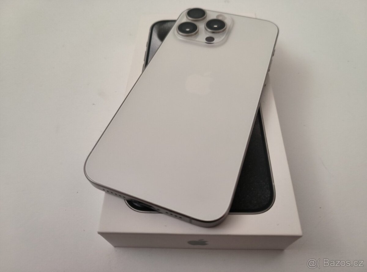 apple iphone 15 PRO MAX 256gb White Titanium / Batéria 100% - 5