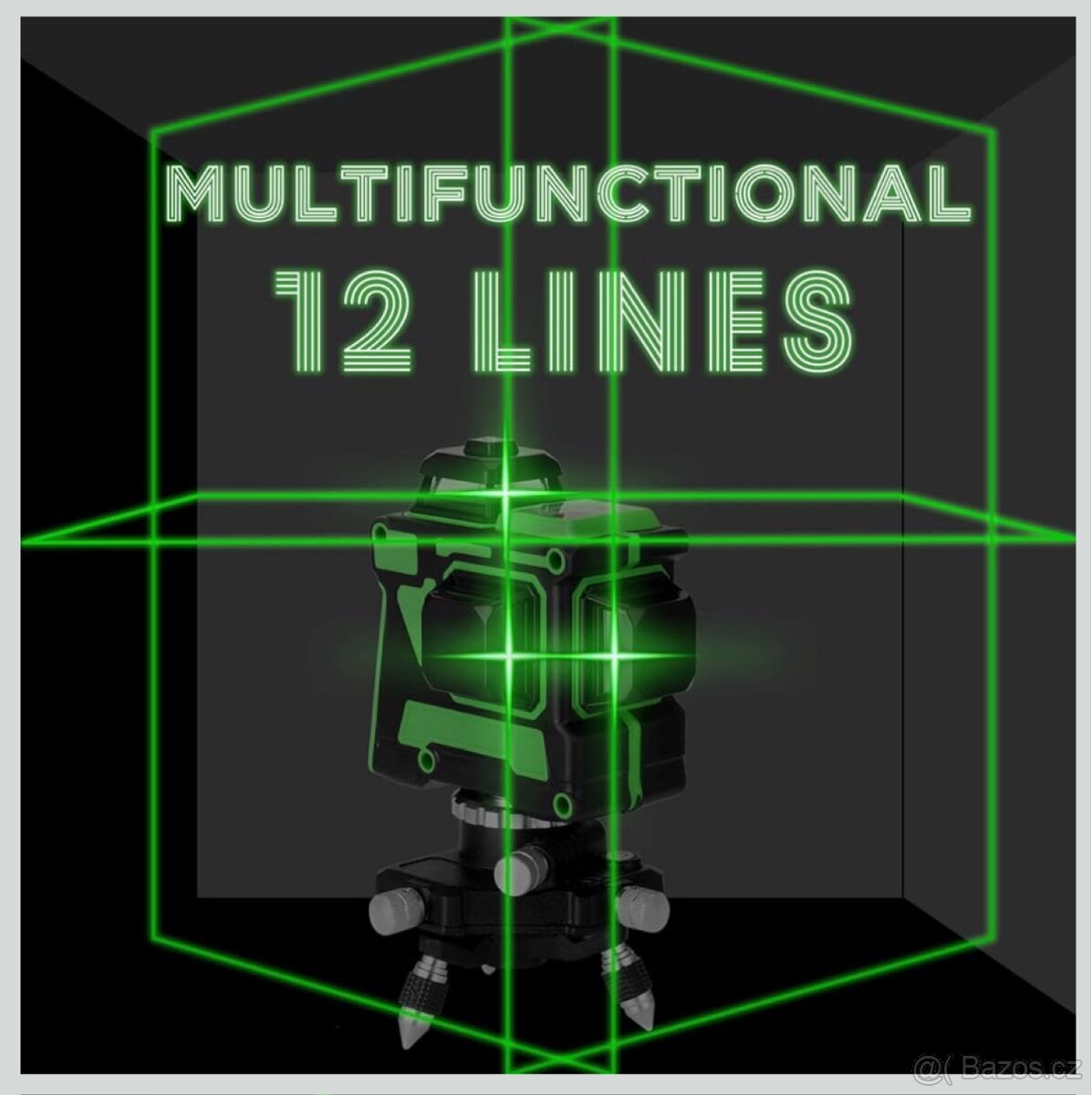 3D Křižovy laser Nivelační 12liniový zelený 360º - 5