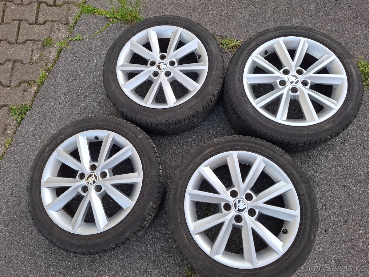 Alu kola 16" Skoda Antia 5x100 s pneu 215/45R16 - 5