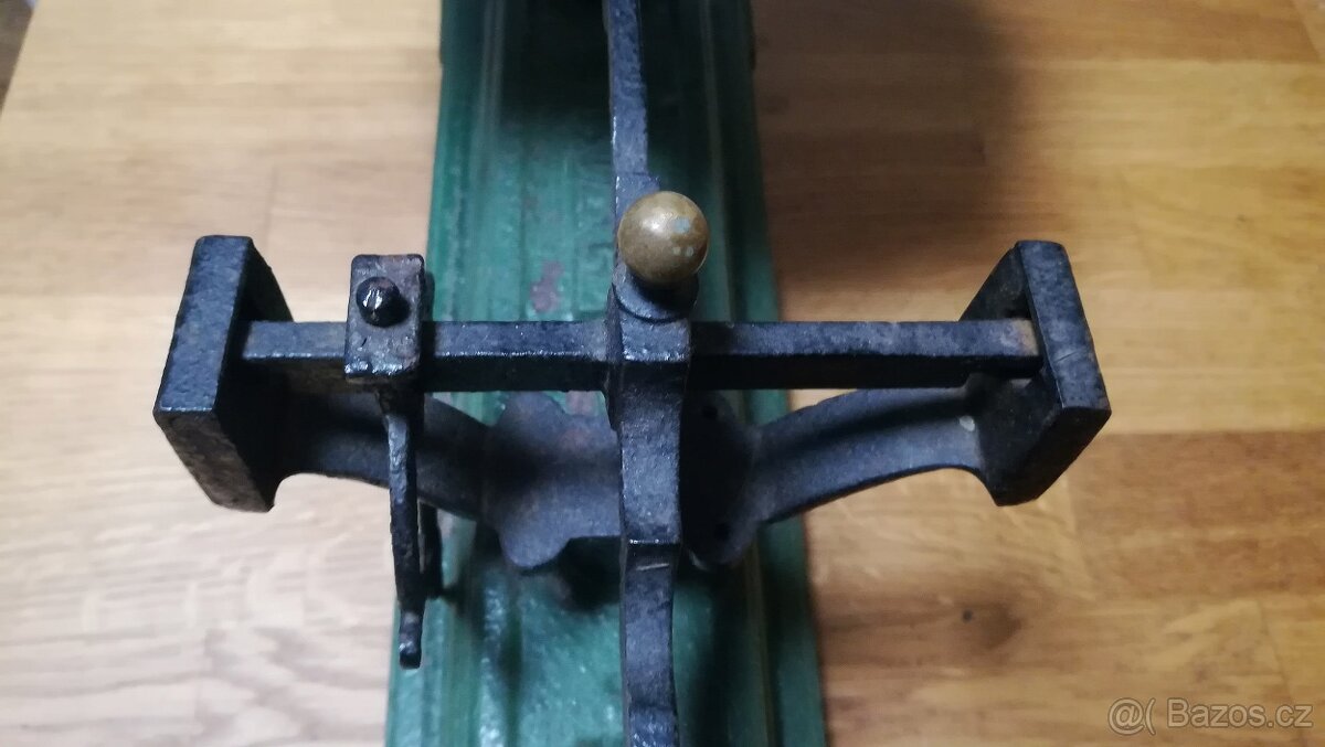 STAROŽITNÉ SECESNÍ KUCHYŇSKÉ VÁHY ROBERVAL FRANCIE - 5