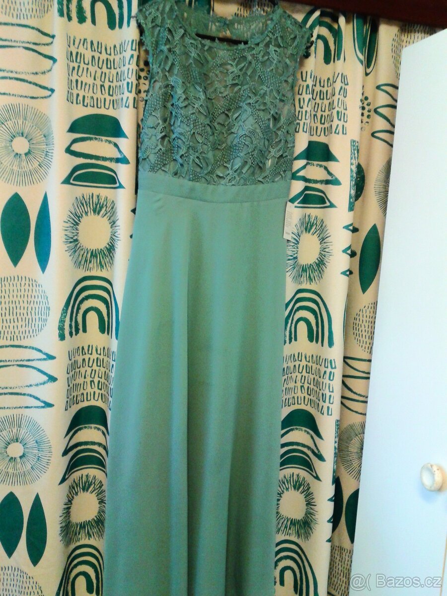 Nádherné dlouhé společenské šaty 40/42 - 5