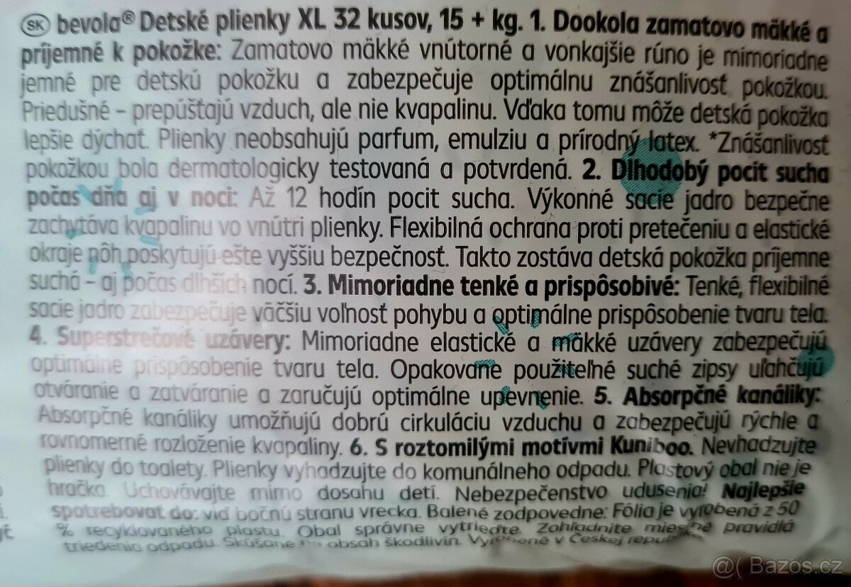 Dětské jednorázové plíny 15+ kg (XL, 6) - 5