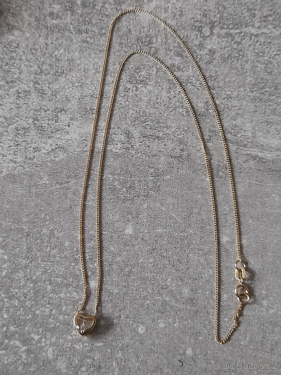 Dámský náhrdelník s diamantem 0,03ct zlato 585 14k - 5