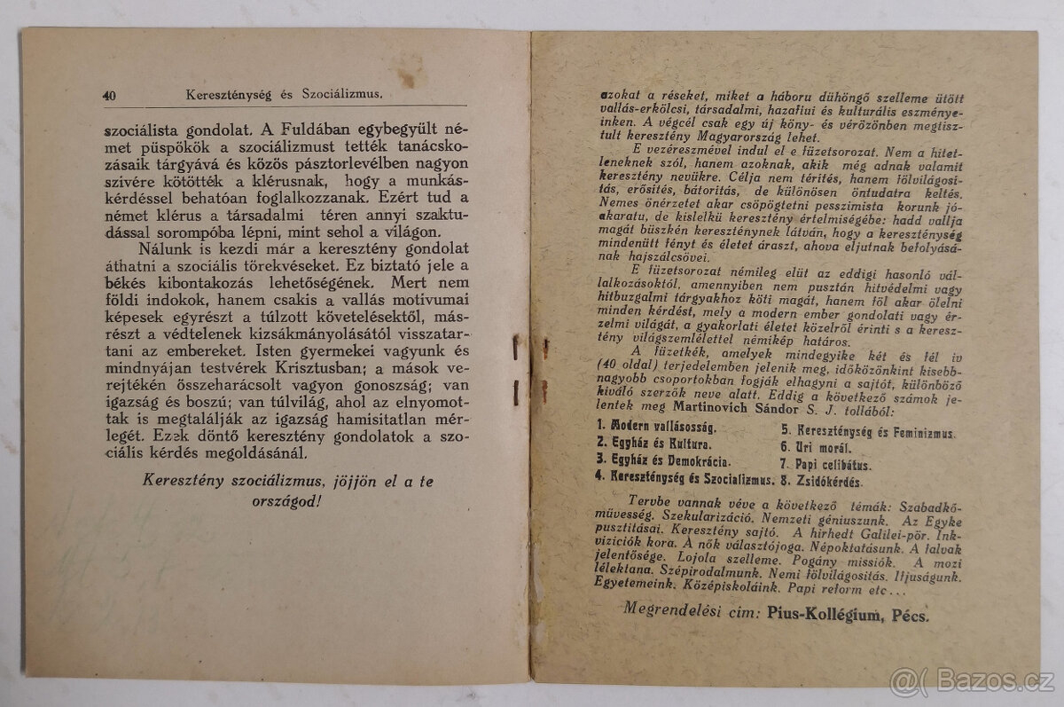Kereszténység és Szociálizmus - Martinovich Sándor S. J. 19 - 5