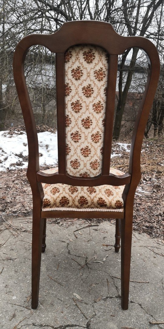 Rustikální tmavé židle-4 ks - 5