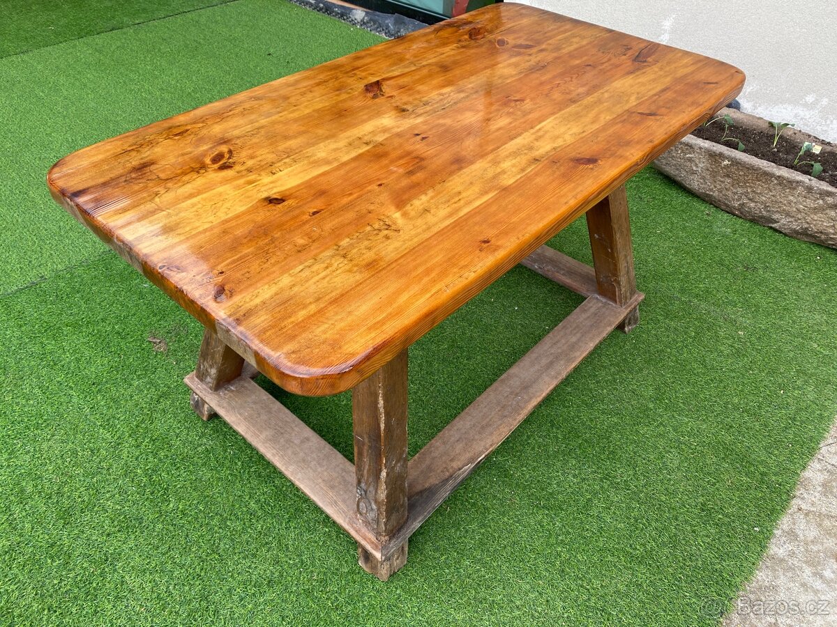 Masivní stůl borovice - 5