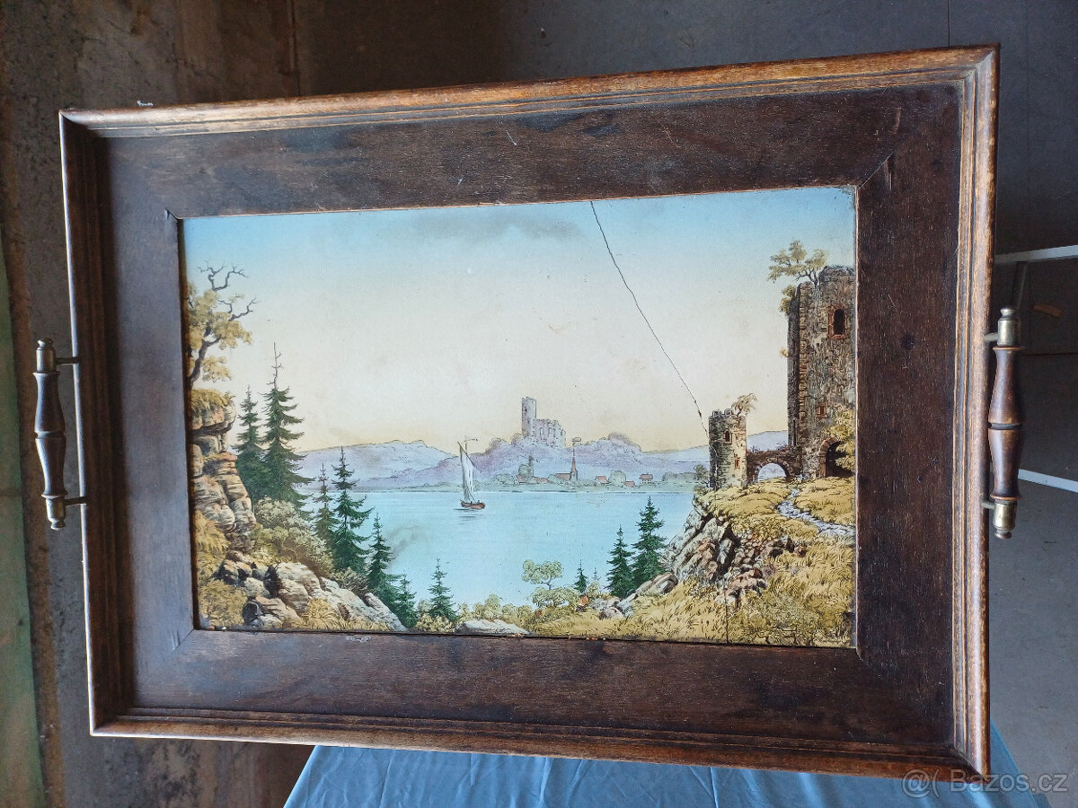 Starožitný servírovací stolek - 5