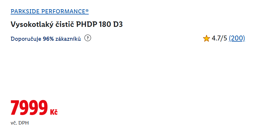 Nový Vysokotlaký čistič Parkside Performance PHDP 180 D3 - 5