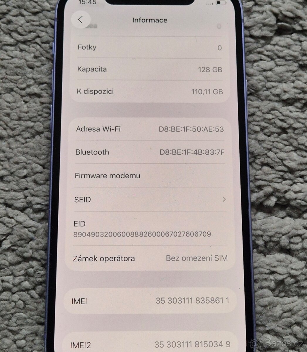 iPhone 128gb baterie 92% - 5