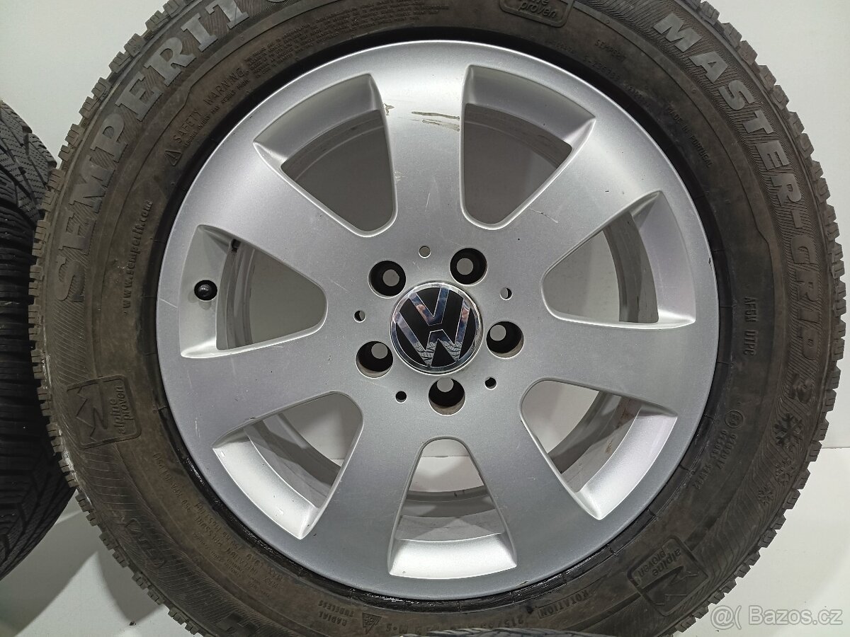 Zimní alu sada Tiguan 5x112 R16 ET33 pneu 215/65/16 Semperit - 5