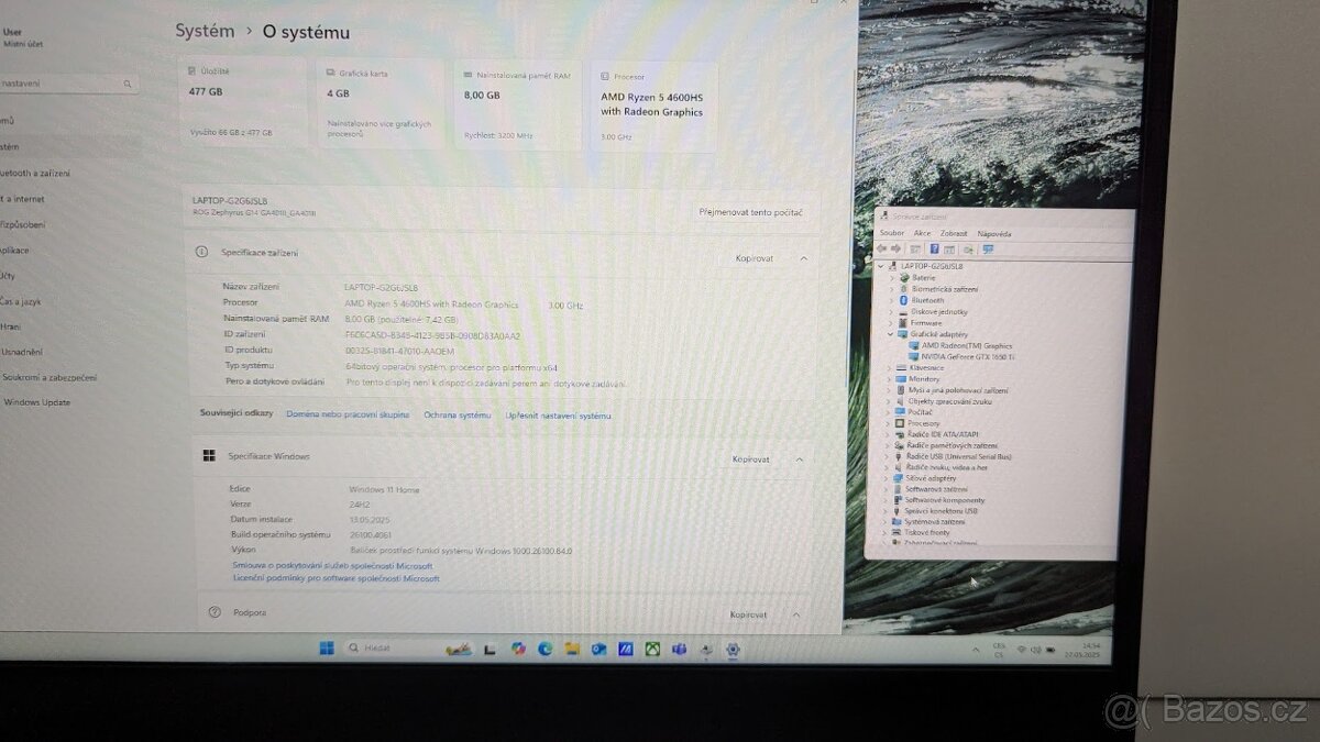 ASUS ROG Zephyrus G14 GA401II 14" R5 16GB 512GB GTX 1650Ti - 5
