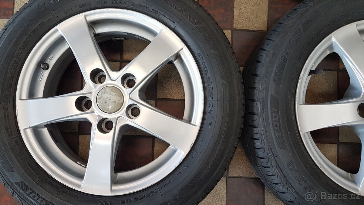alu kola 15 KIA 5x114,3 6x15 et40 + 185/65/15 4ks 6-7mm - 5