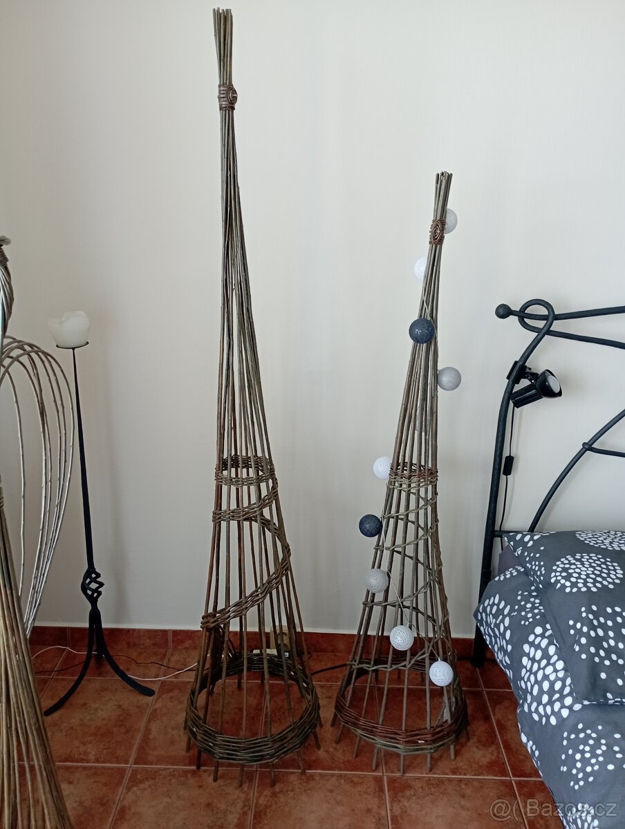 Proutěný dekorační kužel - 5