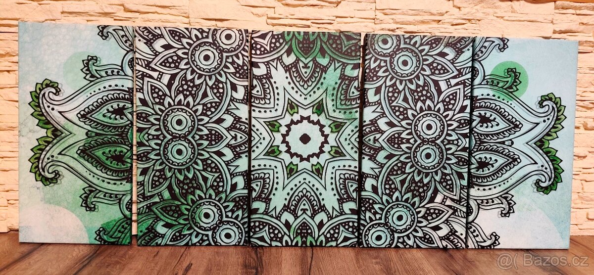 Vícedílný obraz mandala 150x60 cm - 5