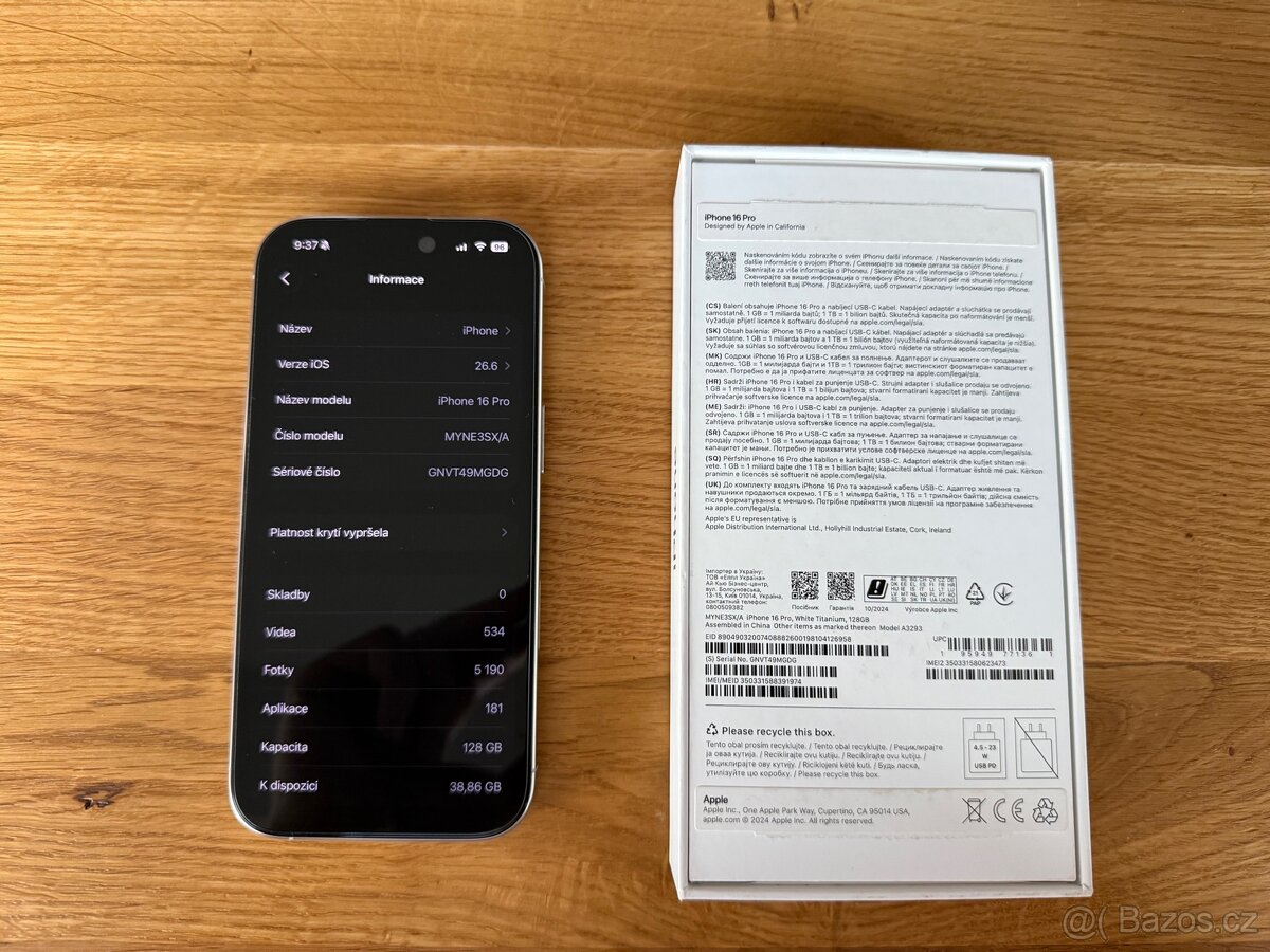 iPhone 16 Pro 128Gb Bílý Top Stav - 5