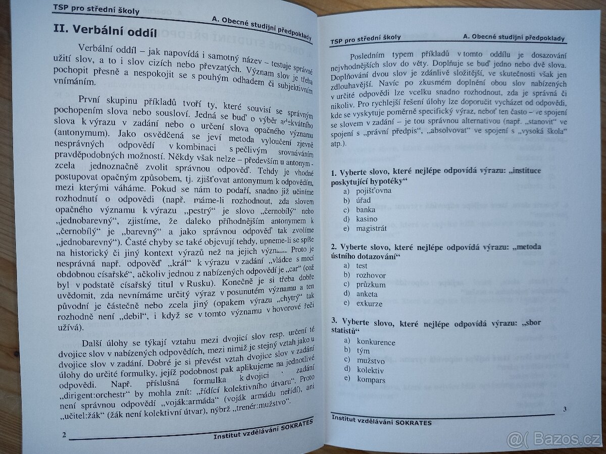 Testy studijní předpokladů pro střední školy - 5