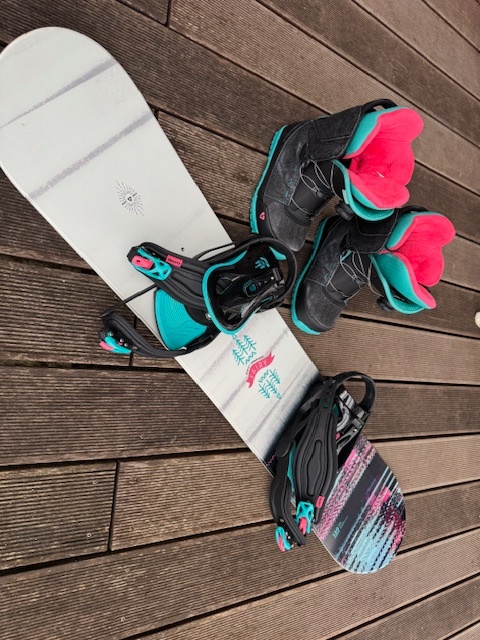 Dětský snowboard+vázání+boty - 5