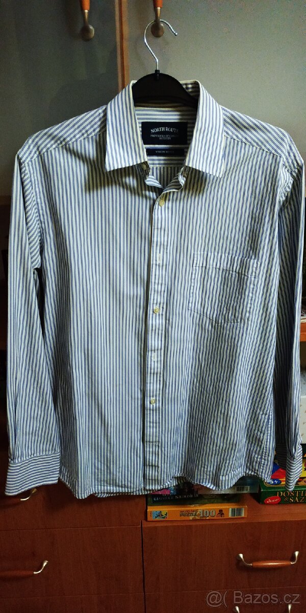 3 pánské košile Tchibo, vel. M-39/40. Slim fit. - 5