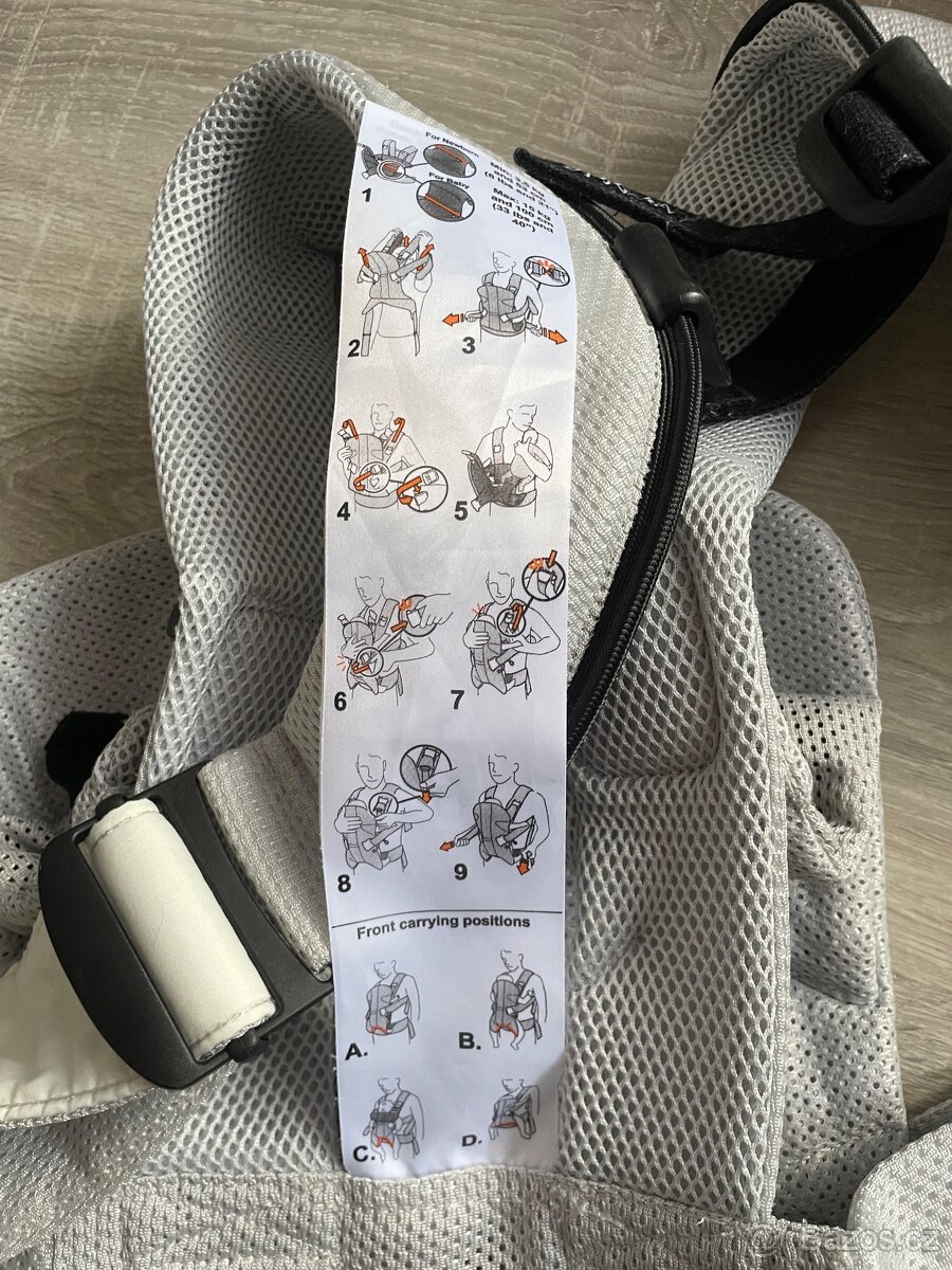 Babybjorn ergonomické nosítko one silver 3D Mesh - 5