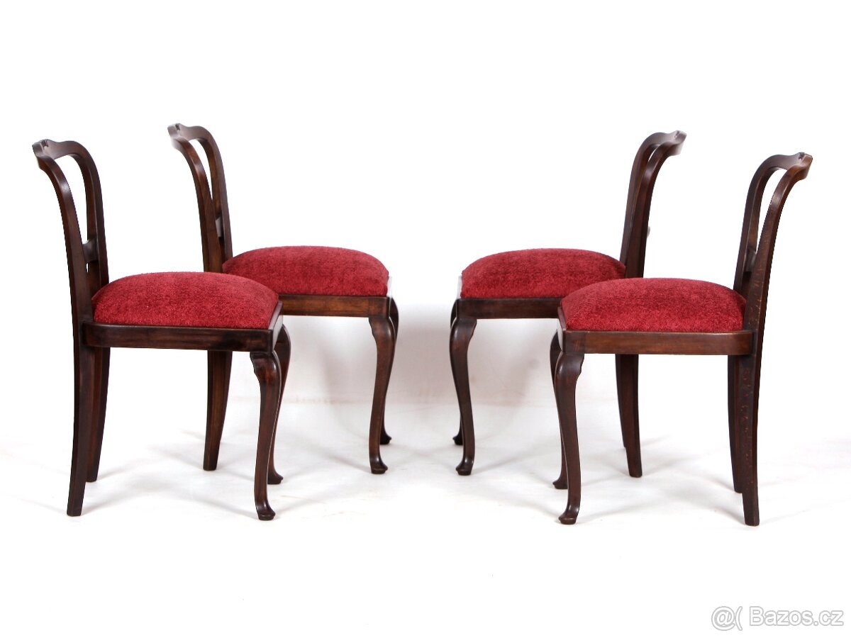 4x pohodlné pružinové židle po renovaci. - 5