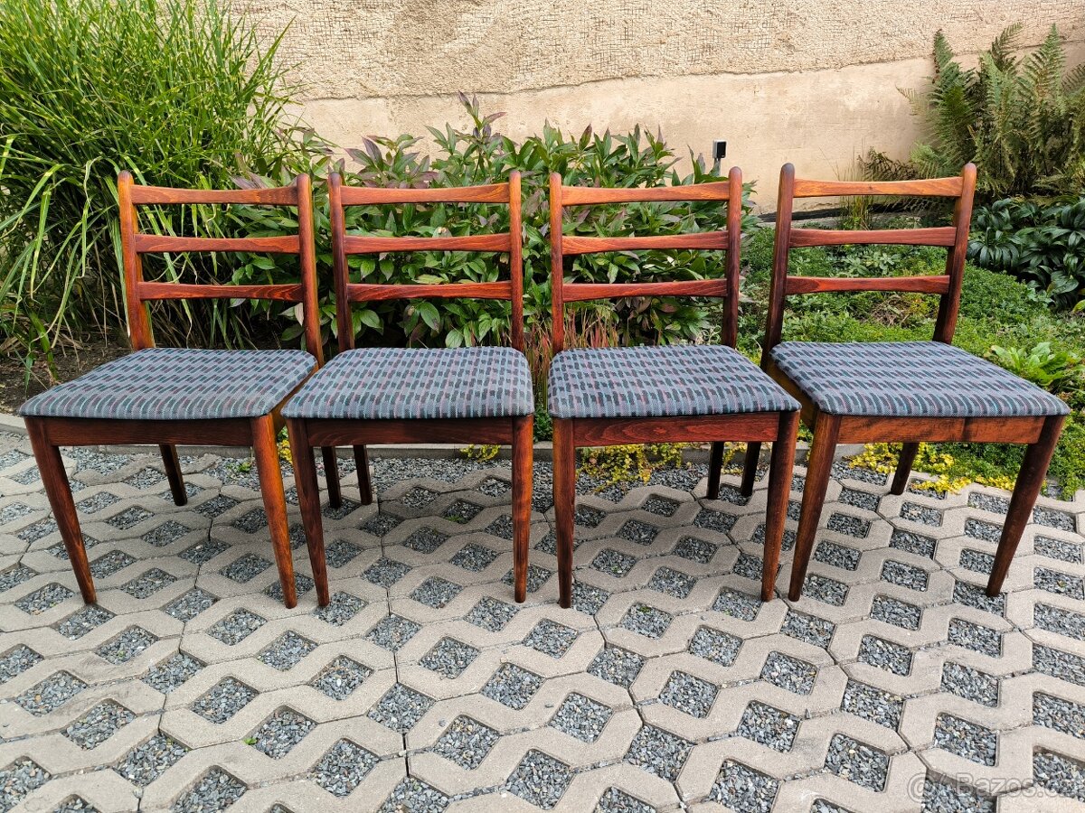 Retro dřevěné jídelní židle TON - Brusel 70. léta - 5