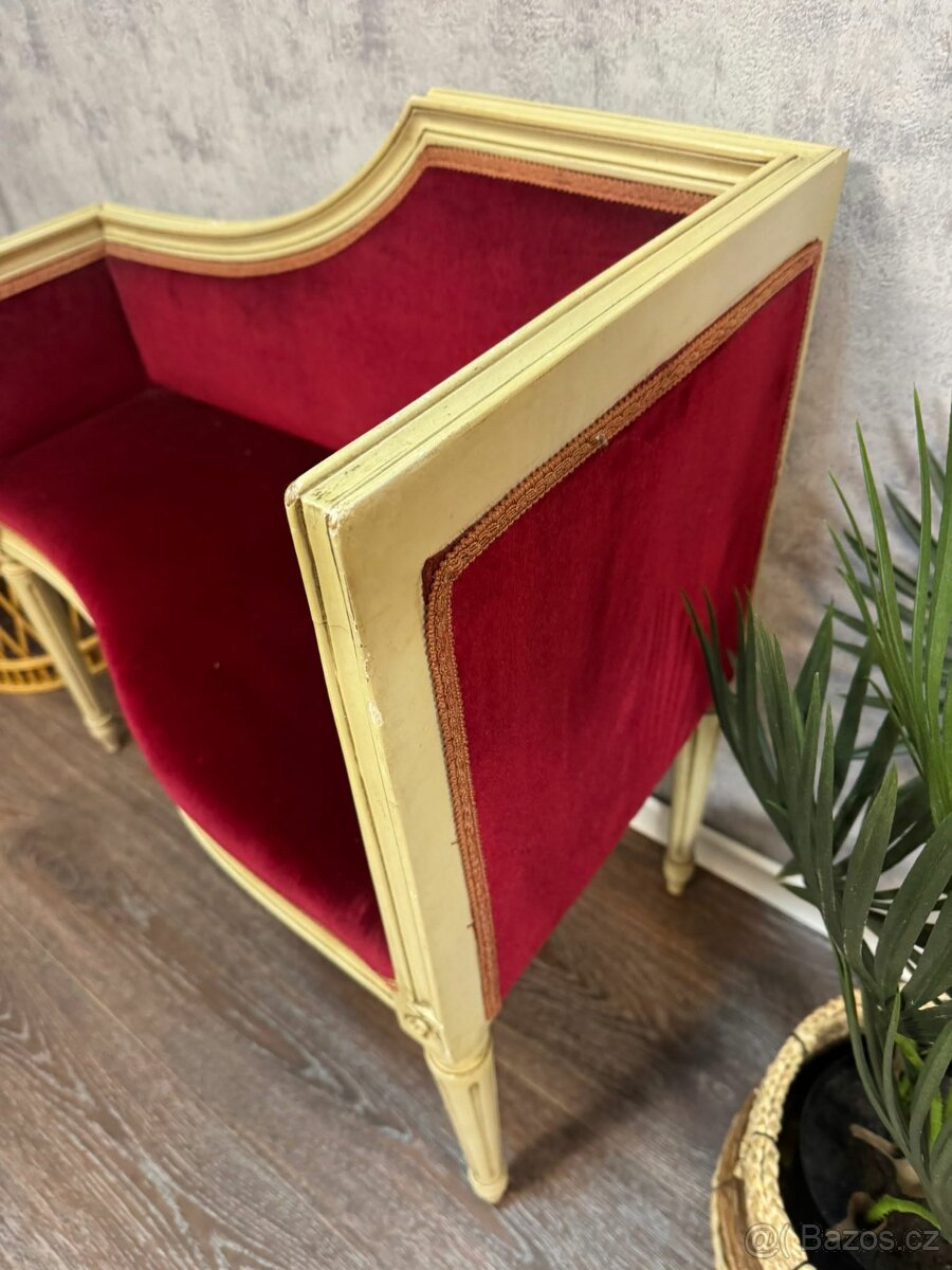 Barokní čalouněná lavice - 5