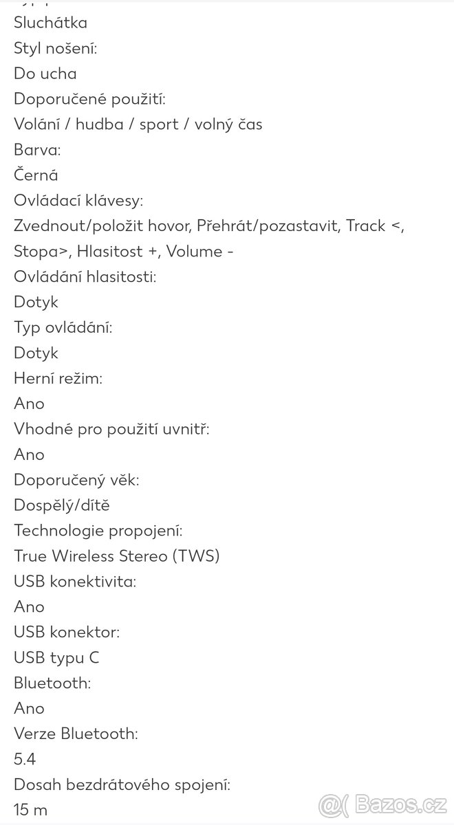 Bezdrátová sluchátka BUDSPLUS (Intenso) - 5